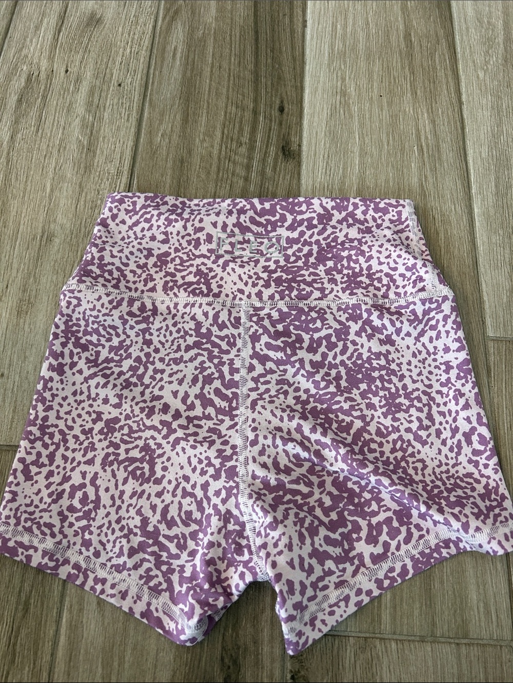 Fleo Lavender Animal-Print High-Waist Women’s Shorts